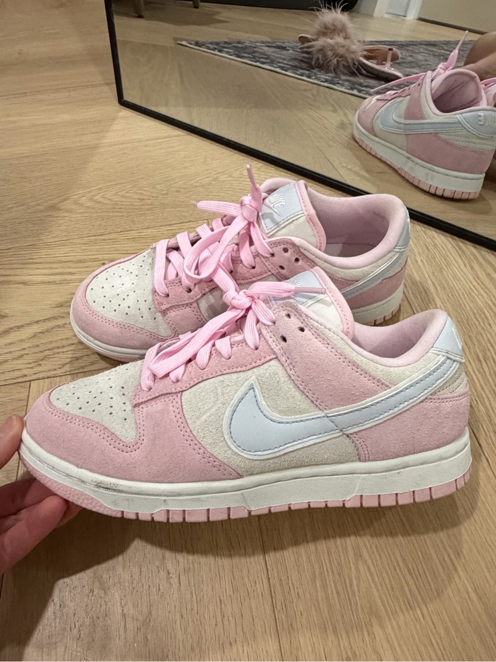 Nike Pink Suede Dunk Low Women’s